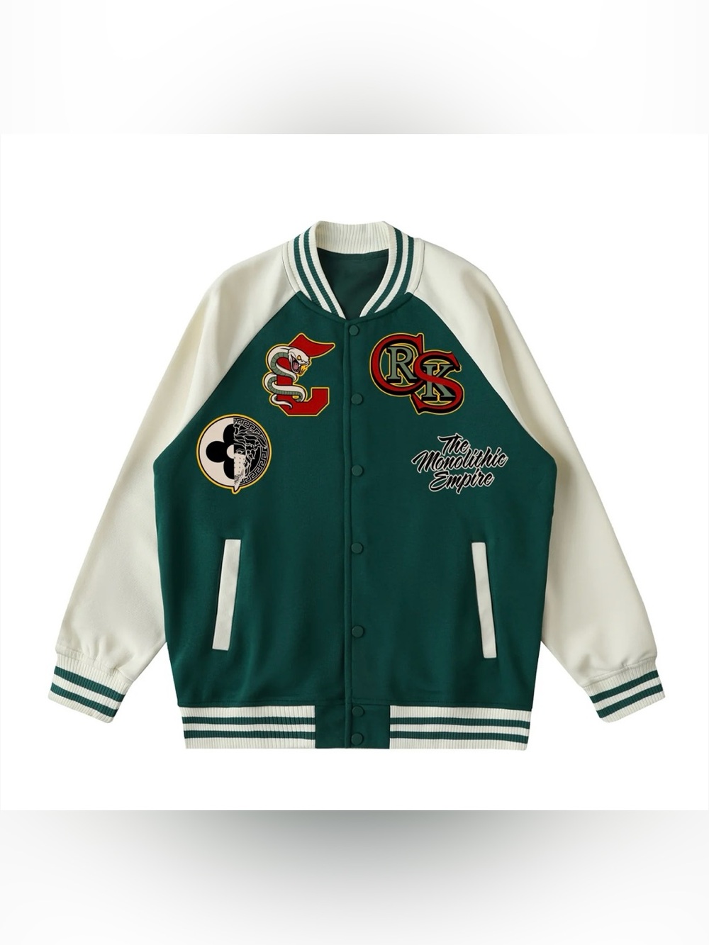 Outlaw Bear Raglan Varsity Jacket SZ S